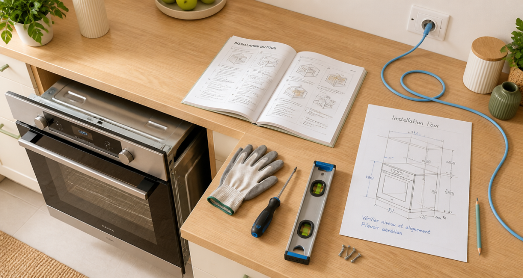 installer un four encastrable outils et schéma