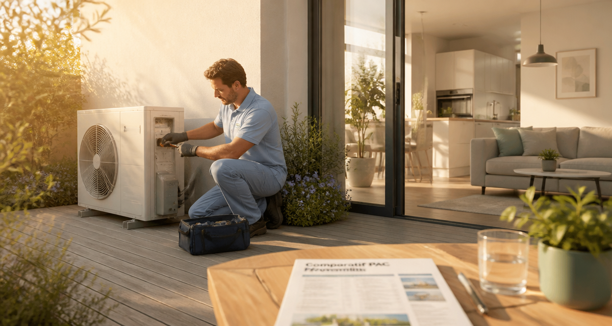 pompe à chaleur clim réversible prix installateur terrasse