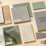 revêtement de plan de travail cuisine échantillons outils