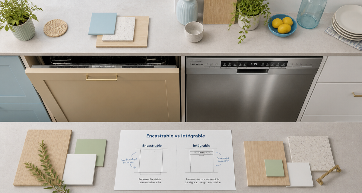 différence entre encastrable et intégrable lave-vaisselle cuisine