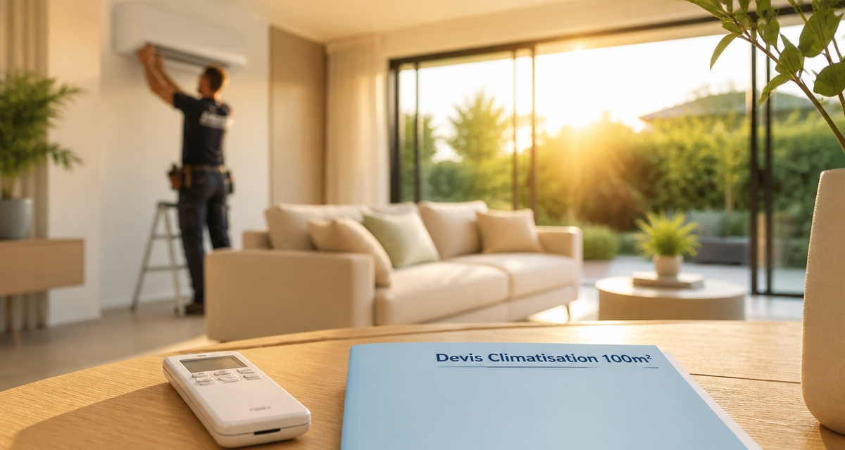 prix climatisation maison 100m2 installateur salon