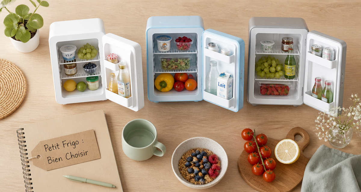 prix petit frigo miniatures ouverts sur plan de travail