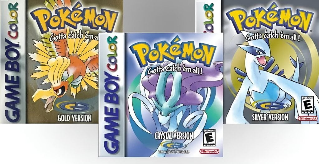 pokemon gold silver and crystal gameboy games