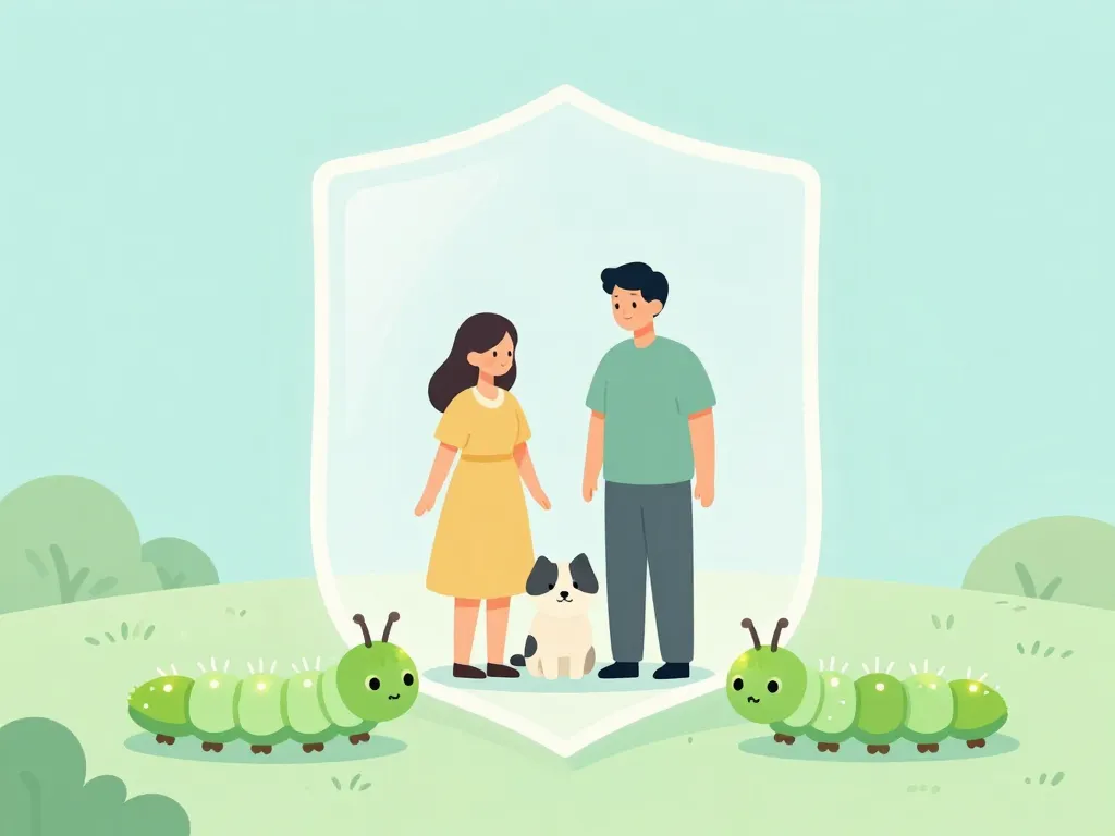 Risques chenille dans la maison pour santé famille et animaux