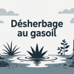 désherber au gasoil illustration dangers jardin