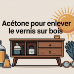 illustration enlever vernis bois acetone meuble protections