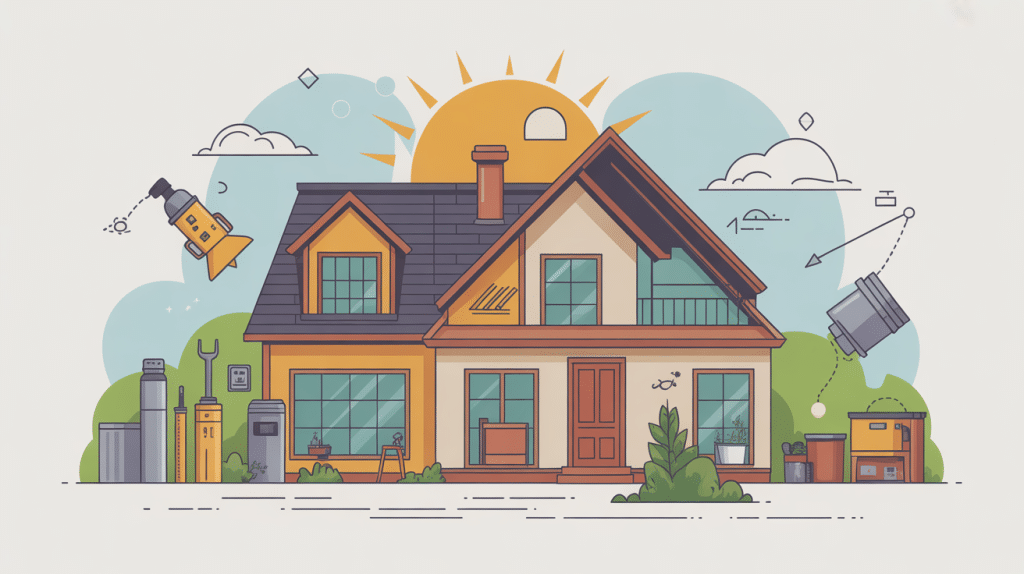 Illustration isoler combles perdus soi-même moderne