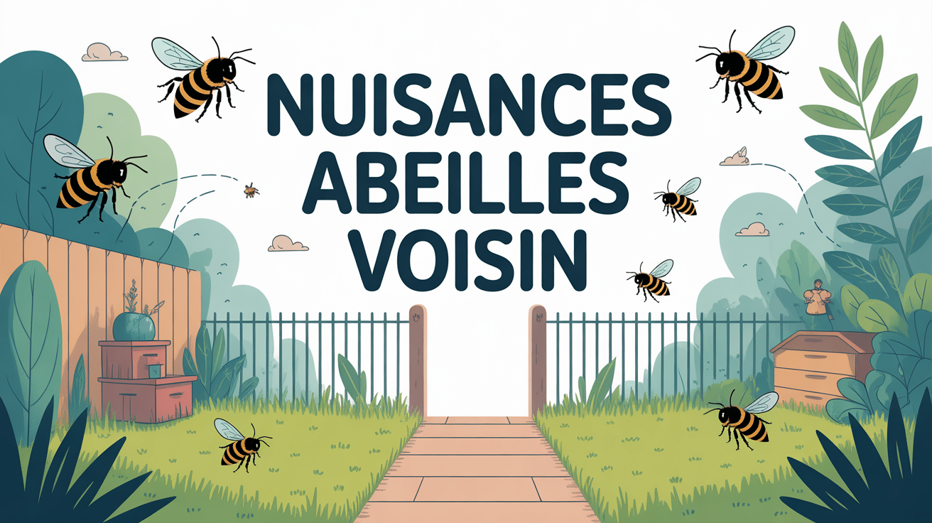 je suis envahi par les abeilles de mon voisin illustration jardin