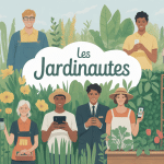 les jardinautes dans un jardin connecté, entraide numérique