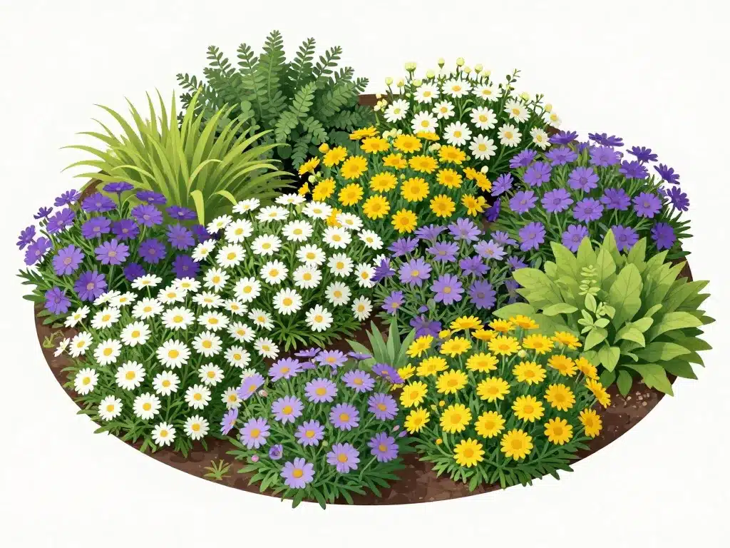 marguerite couleur associations harmonieuses massifs fleuris