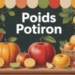 illustration poid potiron marché automnal