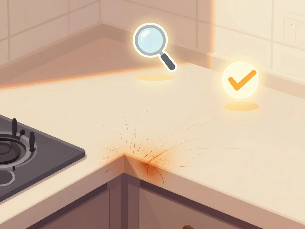 Inspection pour renover plan de travail stratifié problèmes défauts