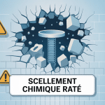 Scellement chimique raté fixation béton sécurité