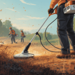 Stihl FS 411 avis illustration débroussailleuse thermique sur terrain envahi