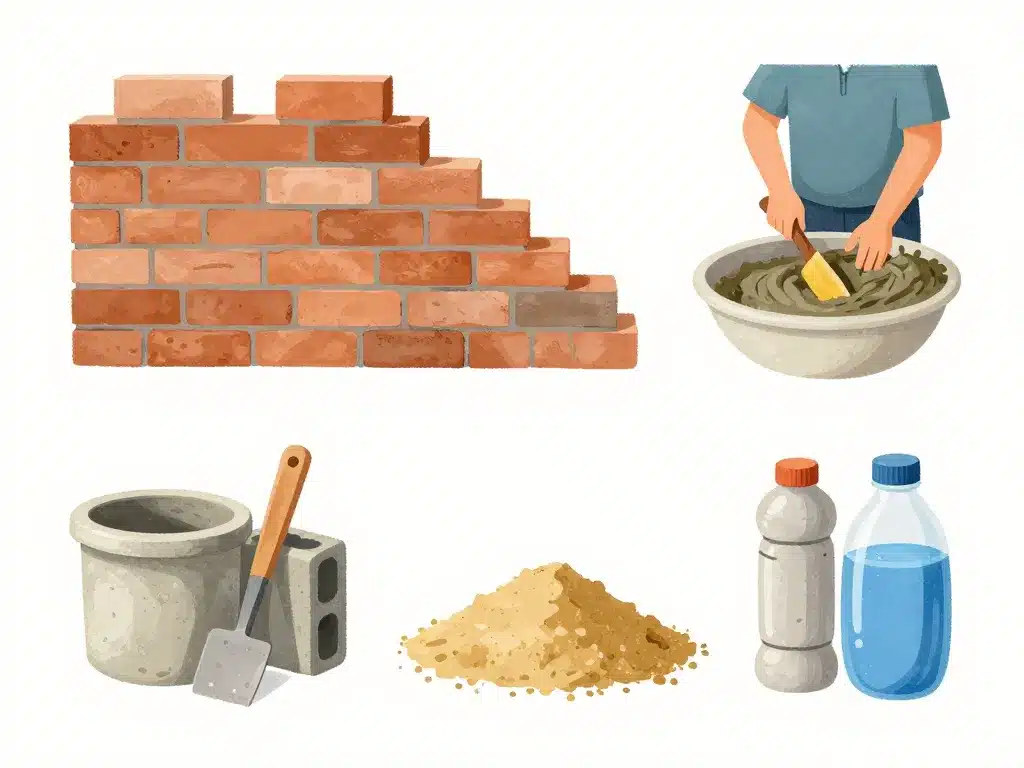 illustration tableaux dosage mortier pour différents travaux