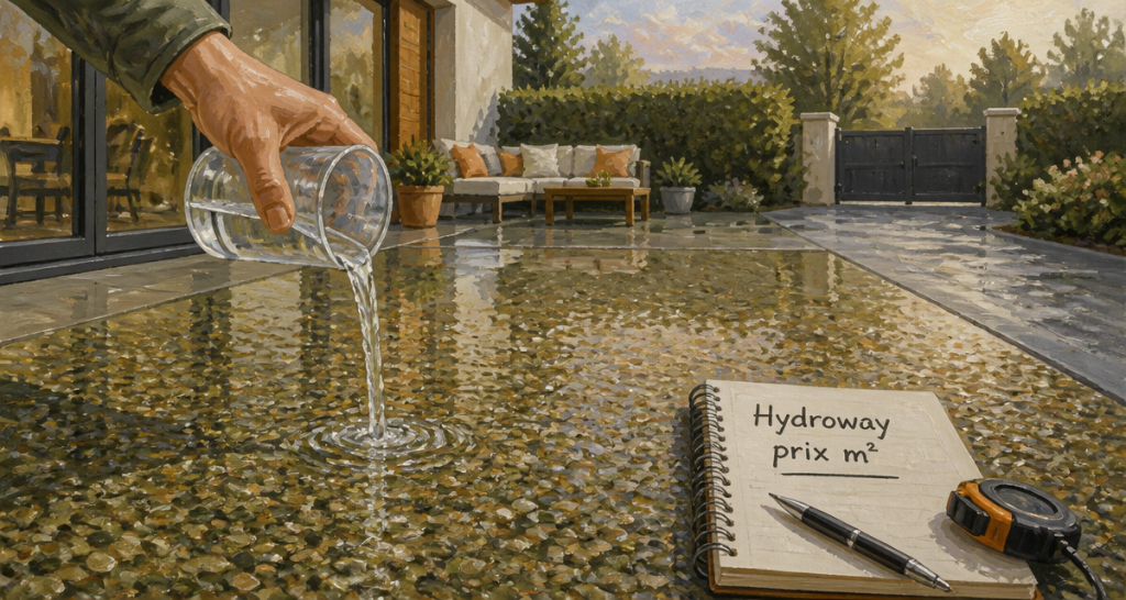 hydroway prix m2 sol drainant terrasse carrossable