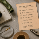 passer un câble horizontal dans une cloison placo outils