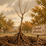 quand planter un arbre fruitier jeune arbre racines nues