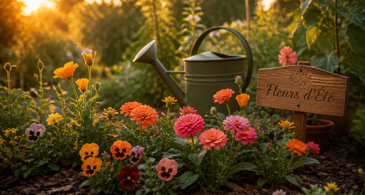 que planter en juillet août fleurs massif fleuri