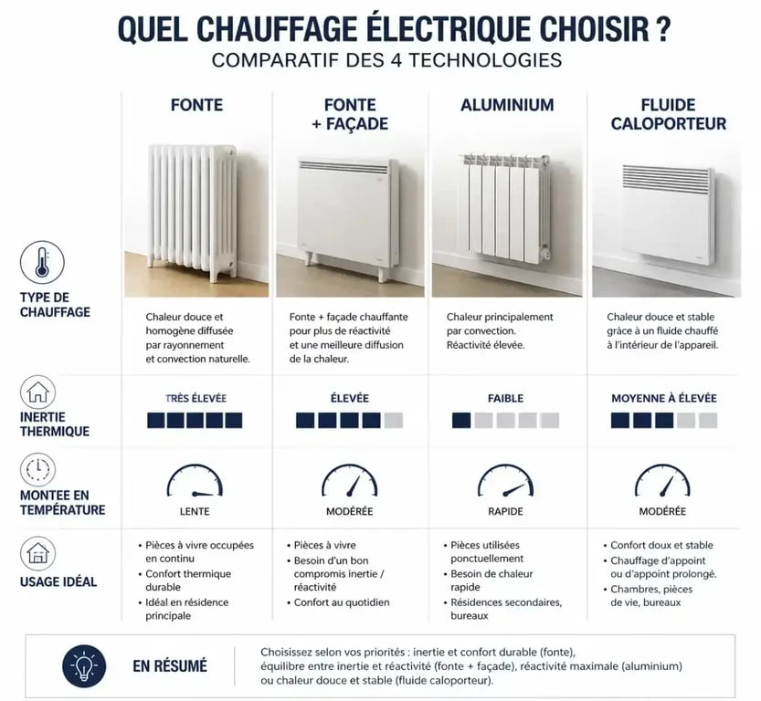 Comparatif des technologies de radiateurs connectés Thermor