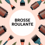 illustration brosse roulante cheveux tendance