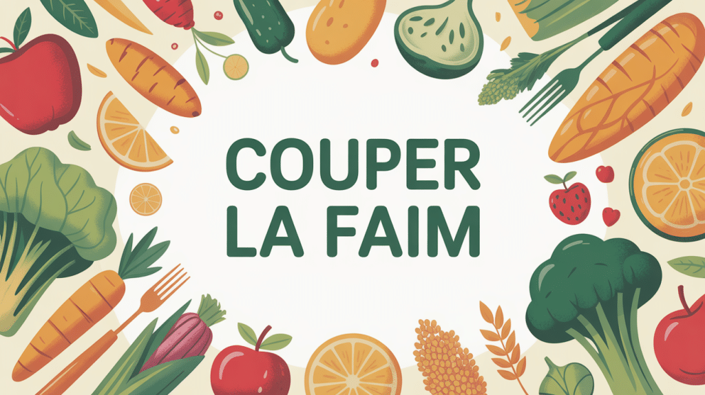 comment couper la faim avec aliments sains assiette centrale