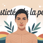 Illustration élasticité de la peau visage et corps ambiance saine