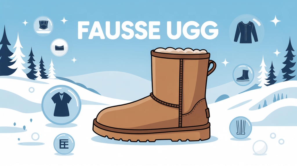 illustration fausse UGG signes visuels contrefaçon