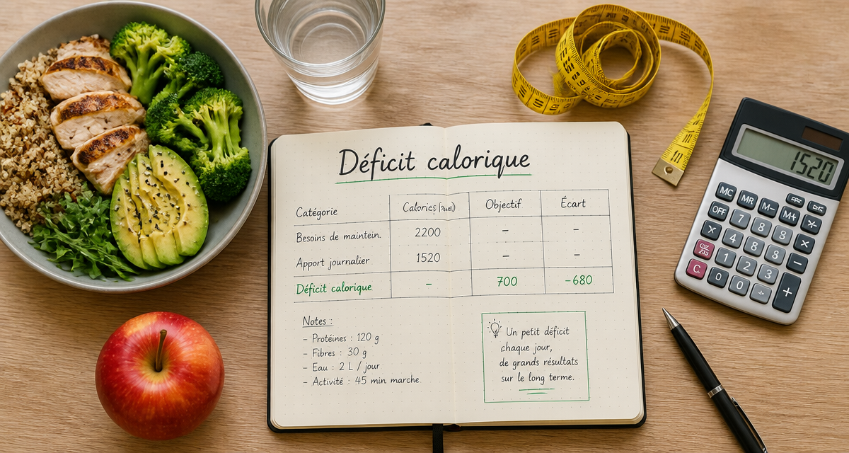 etre en deficit calorique carnet plat sante