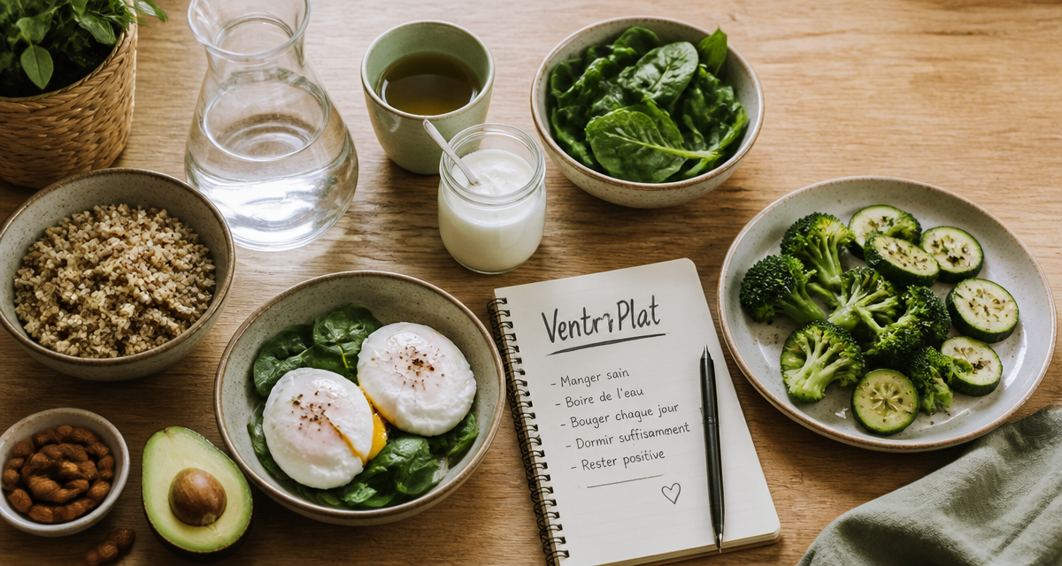 maigrir du ventre alimentation table aliments sains