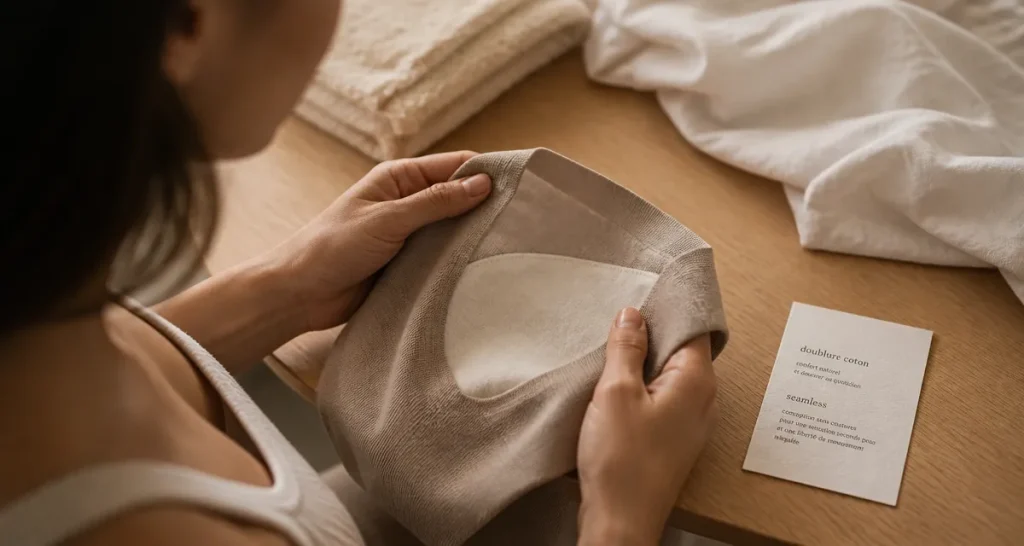 Collant sans culotte avec gousset coton, confort et hygiène