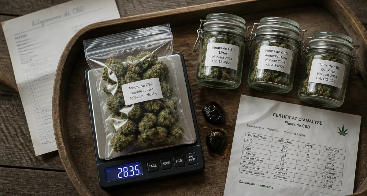 kilogramme cbd fleurs résines balance