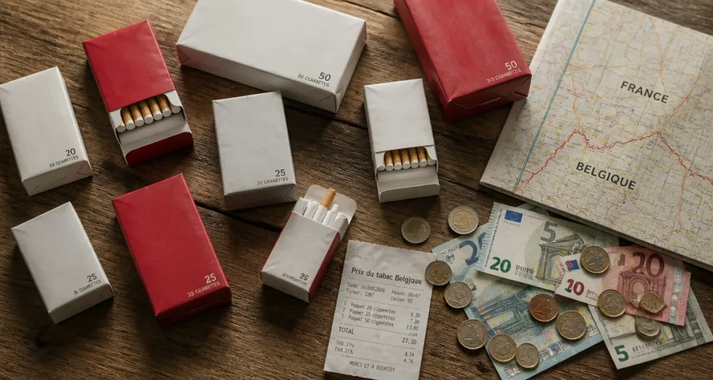 prix cigarette belgique paquets billets ticket frontière