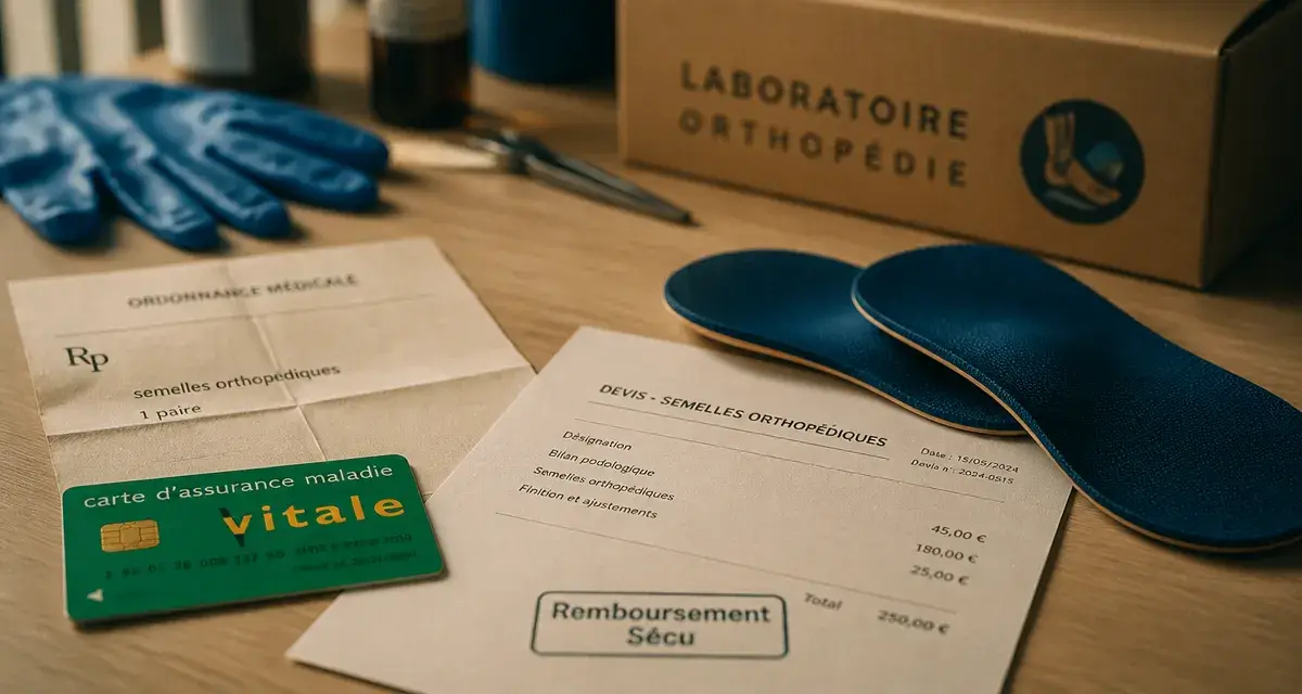 Podologue prise en charge secu : ordonnance et devis de semelles orthopédiques