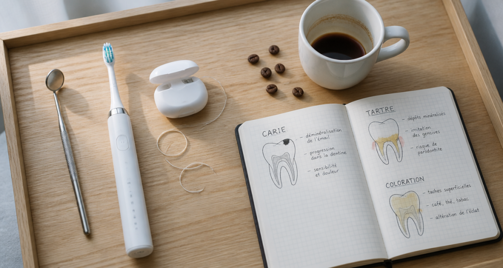 Tache noir sur les dents comment enlever illustration
