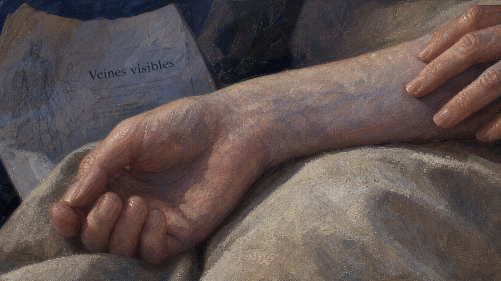 Veines plus visibles que d habitude, avant-bras et mains