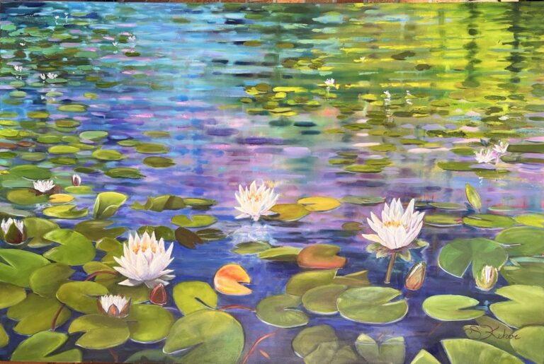 Luminous reflections waterlilies 25 Large 768x515