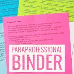 Paraprofessional Training Binder