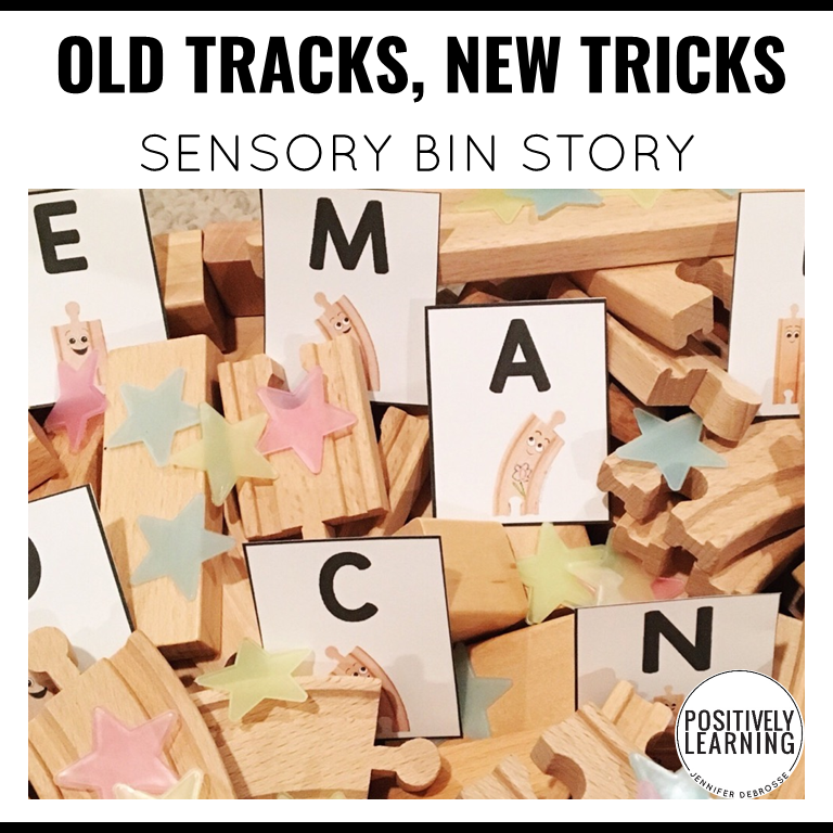 Train Tracks Sensory Bin