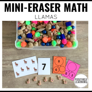 Mini Eraser Math Llamas
