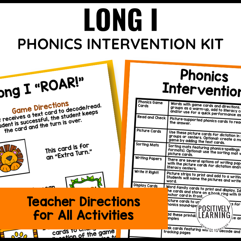 Long I Phonics Activities - Image 3