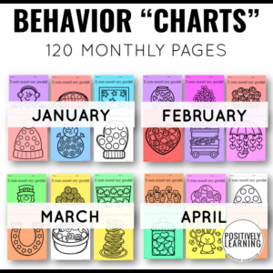 Positive Behavior Charts No Prep for All Year