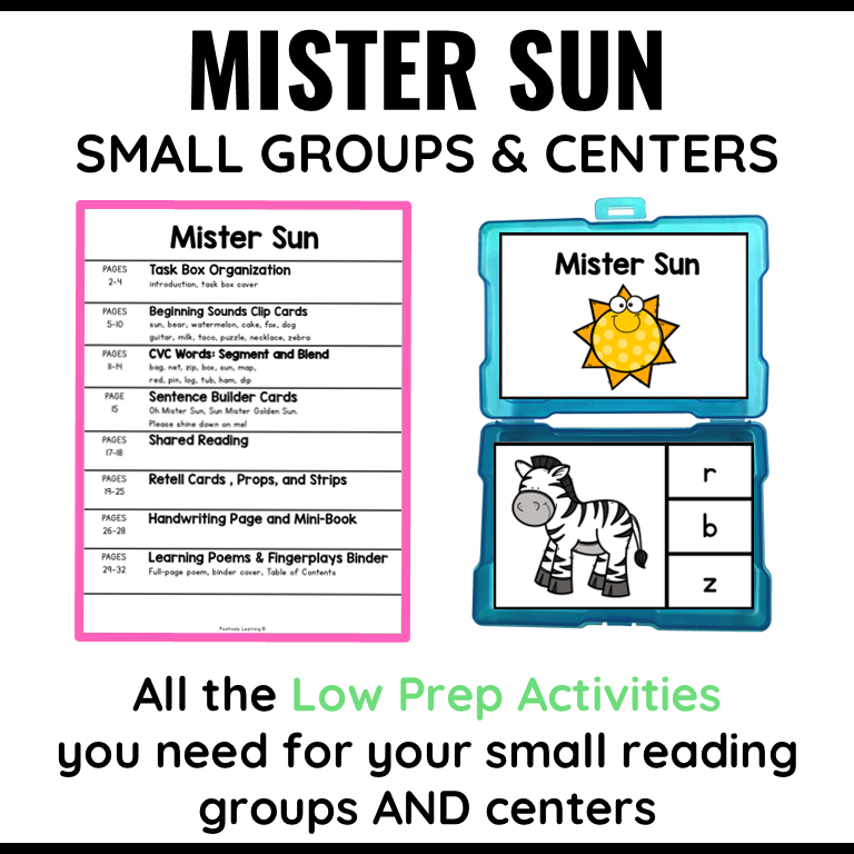Mister Sun Literacy Centers - Image 3
