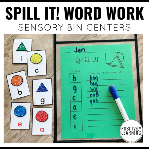 Spill It Word Work Centers - Image 3