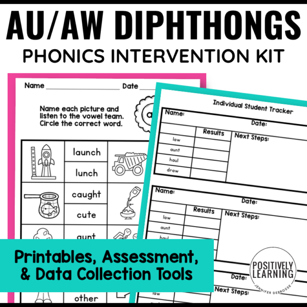 AU AW Phonics Practice - Positively Learning