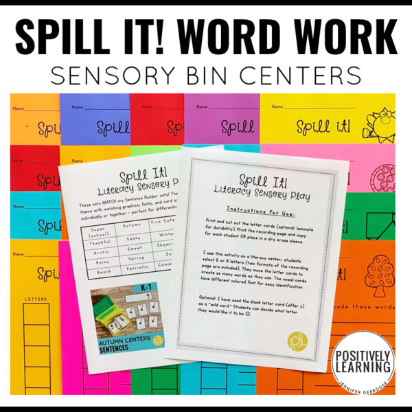 Spill It Word Work Centers - Image 4