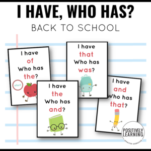 Back to School Sight Words