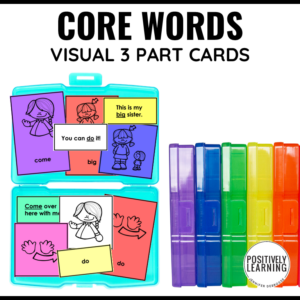 Core Words 3 Part Cards