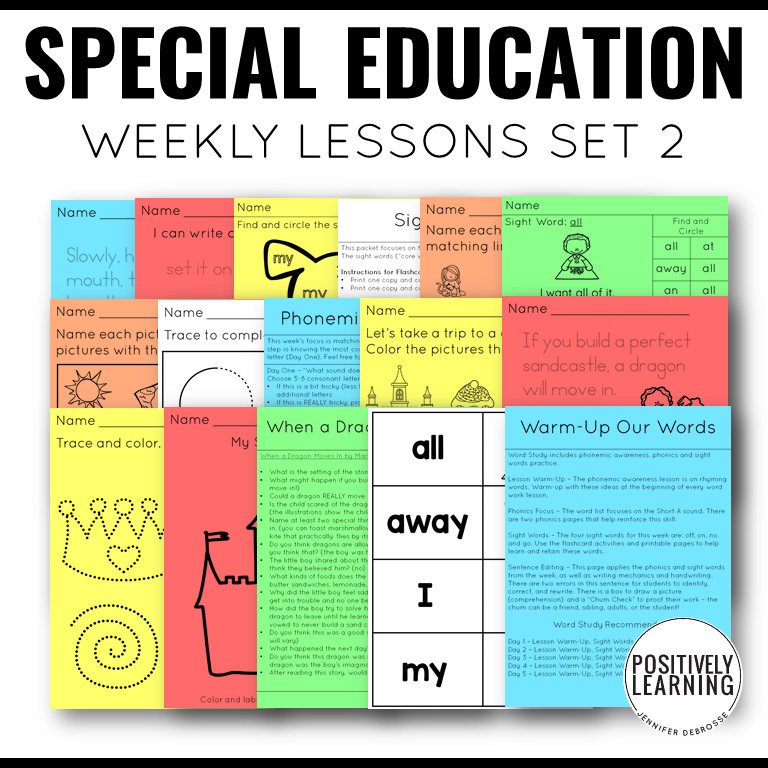 Special Education Weekly Lesson Plans Set 2 - Image 4