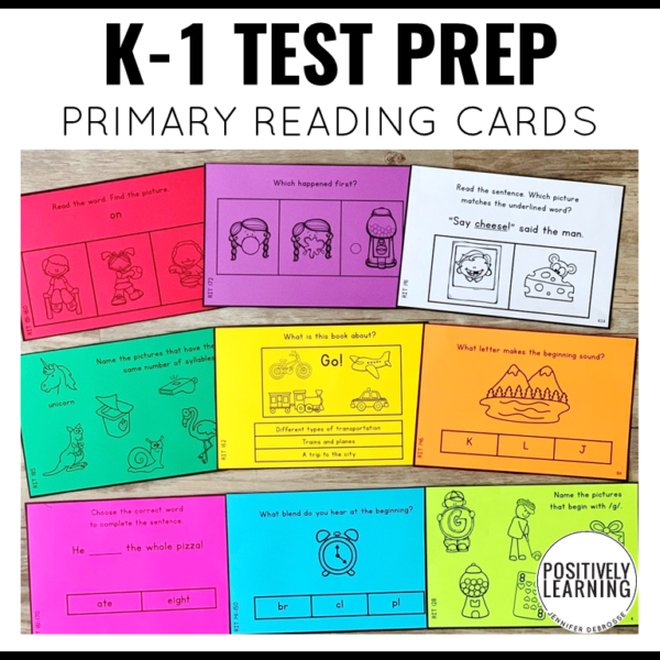 Test Practice Cards for Reading